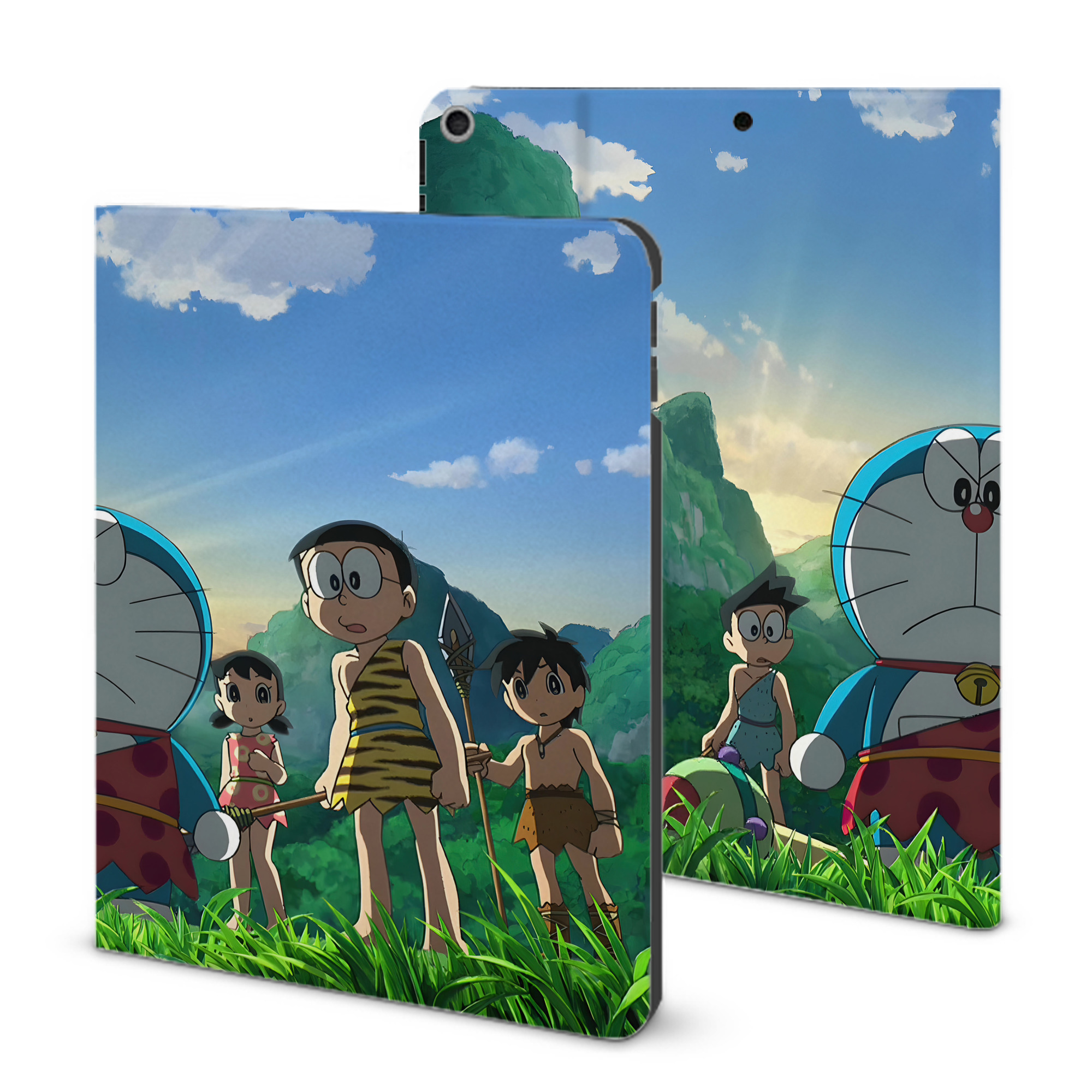 （画像用） ドラえもん Doraemon IPad ケース ブック型 PUレザー TPU 耐衝撃 軽量 薄型 ペン収納なし 全面保護 IPad 各モデル対応